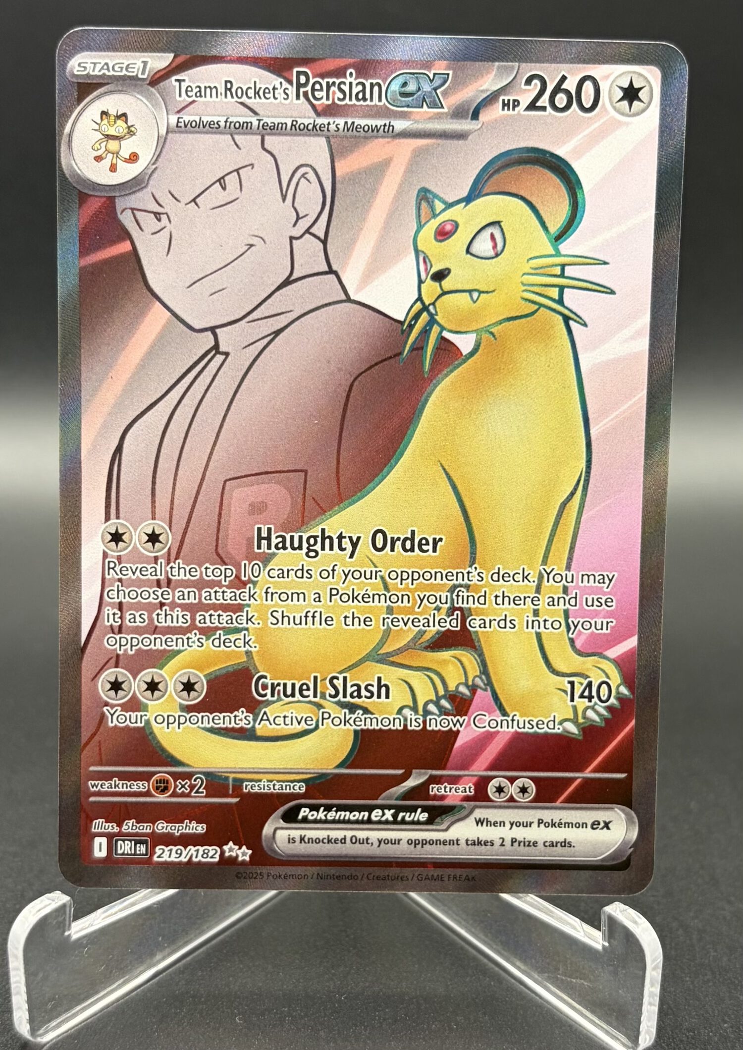 Team Rocket's Persian Ex - Destined Rivals - 219/182 - Full Art