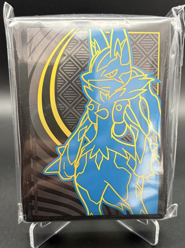 Mega Evolution Elite Trainer Box (Lucario) – Premium Card Sleeves (65 Pack)