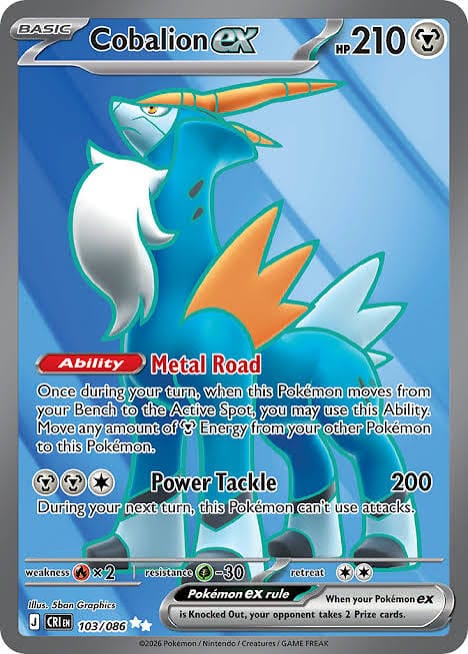 Cobalion Ex - Chaos Rising - 103/086 - Full Art